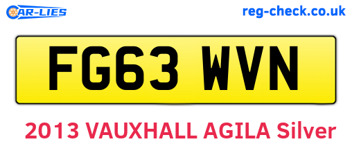 FG63WVN are the vehicle registration plates.