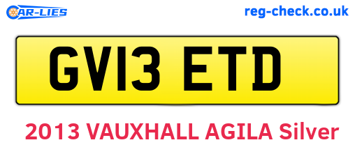GV13ETD are the vehicle registration plates.