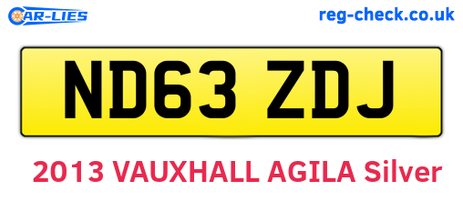 ND63ZDJ are the vehicle registration plates.