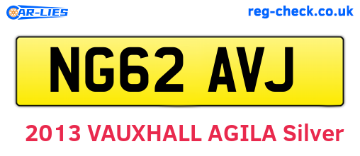 NG62AVJ are the vehicle registration plates.