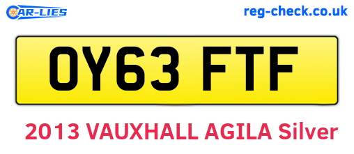 OY63FTF are the vehicle registration plates.