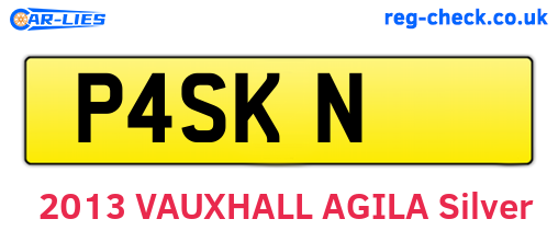 P4SKN are the vehicle registration plates.