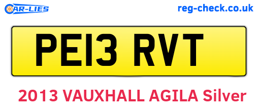 PE13RVT are the vehicle registration plates.