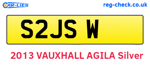 S2JSW are the vehicle registration plates.