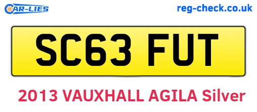 SC63FUT are the vehicle registration plates.