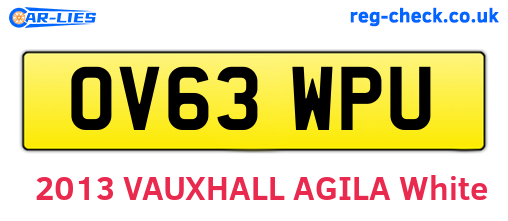 OV63WPU are the vehicle registration plates.