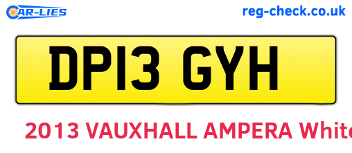 DP13GYH are the vehicle registration plates.