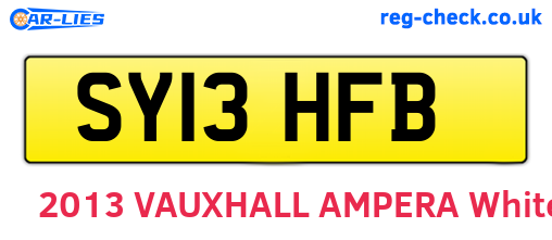 SY13HFB are the vehicle registration plates.