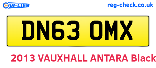 DN63OMX are the vehicle registration plates.