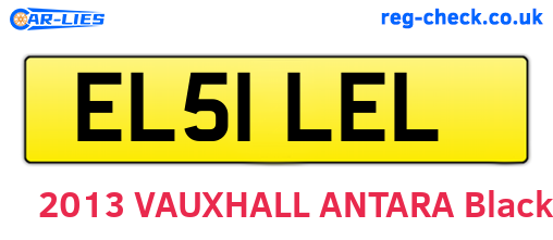 EL51LEL are the vehicle registration plates.