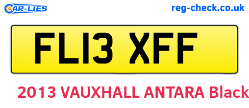 FL13XFF are the vehicle registration plates.
