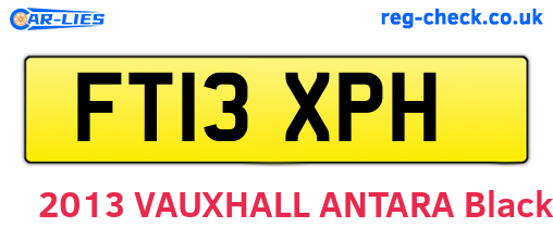 FT13XPH are the vehicle registration plates.