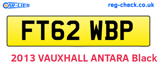 FT62WBP are the vehicle registration plates.