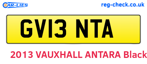 GV13NTA are the vehicle registration plates.