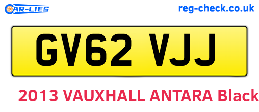 GV62VJJ are the vehicle registration plates.