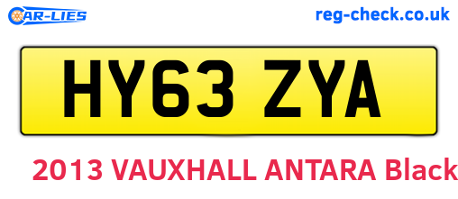HY63ZYA are the vehicle registration plates.