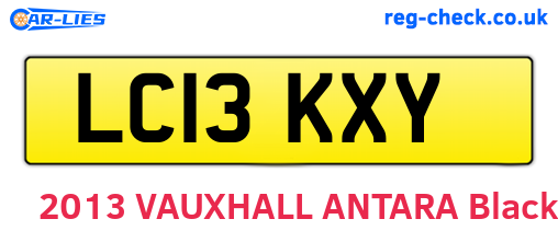 LC13KXY are the vehicle registration plates.