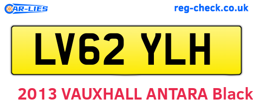 LV62YLH are the vehicle registration plates.