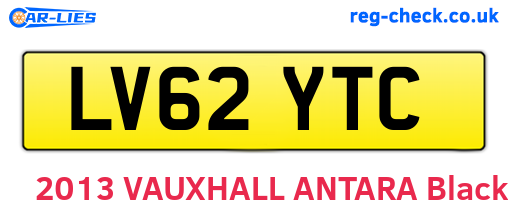 LV62YTC are the vehicle registration plates.