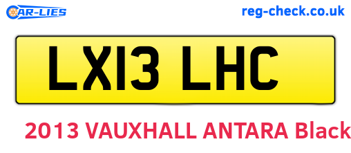 LX13LHC are the vehicle registration plates.
