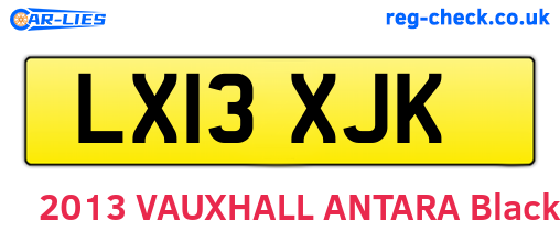 LX13XJK are the vehicle registration plates.