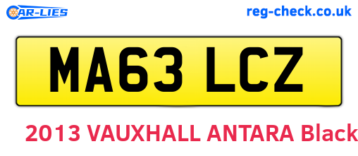 MA63LCZ are the vehicle registration plates.