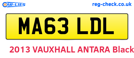 MA63LDL are the vehicle registration plates.