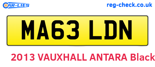 MA63LDN are the vehicle registration plates.