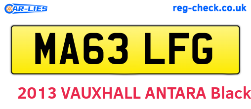 MA63LFG are the vehicle registration plates.