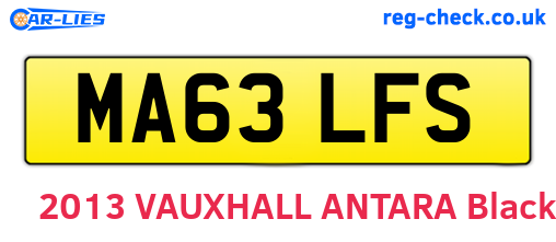 MA63LFS are the vehicle registration plates.