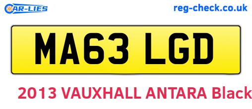 MA63LGD are the vehicle registration plates.