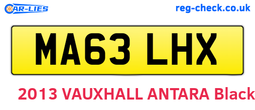 MA63LHX are the vehicle registration plates.
