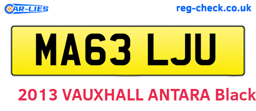 MA63LJU are the vehicle registration plates.