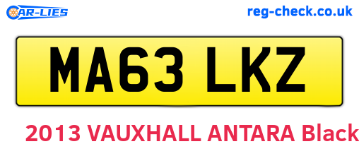 MA63LKZ are the vehicle registration plates.