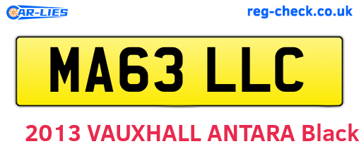 MA63LLC are the vehicle registration plates.