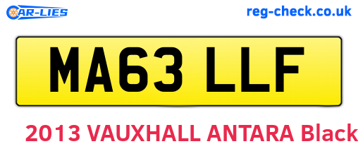 MA63LLF are the vehicle registration plates.