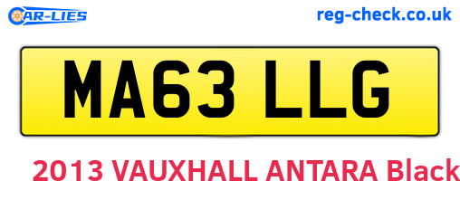 MA63LLG are the vehicle registration plates.