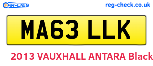 MA63LLK are the vehicle registration plates.