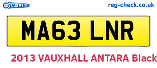 MA63LNR are the vehicle registration plates.