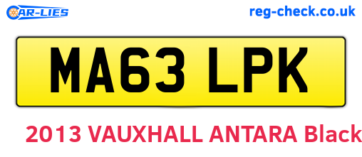 MA63LPK are the vehicle registration plates.