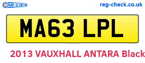 MA63LPL are the vehicle registration plates.