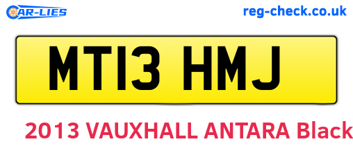 MT13HMJ are the vehicle registration plates.