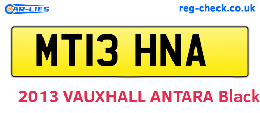 MT13HNA are the vehicle registration plates.