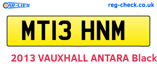 MT13HNM are the vehicle registration plates.