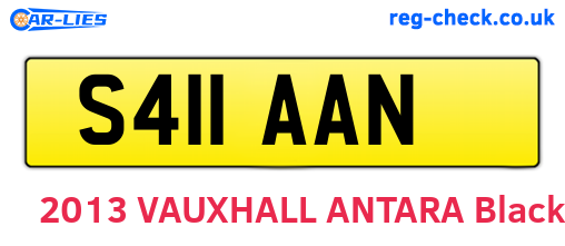 S411AAN are the vehicle registration plates.