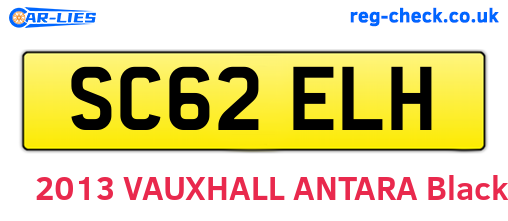 SC62ELH are the vehicle registration plates.