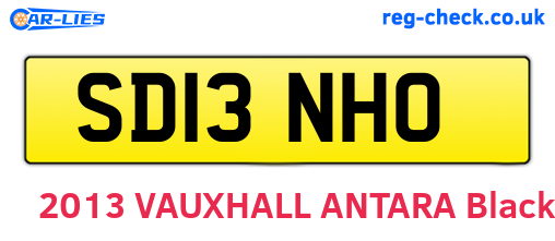 SD13NHO are the vehicle registration plates.