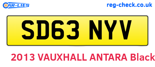 SD63NYV are the vehicle registration plates.