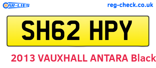 SH62HPY are the vehicle registration plates.