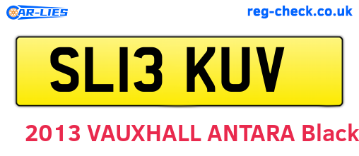 SL13KUV are the vehicle registration plates.